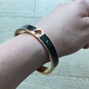 Kate Spade Black Hinged Bangle Bracelet